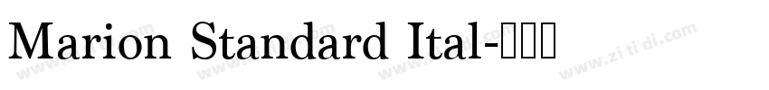 Marion Standard Ital字体转换